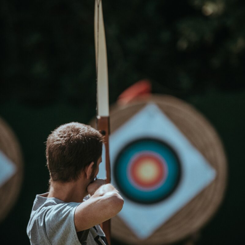 Kid playing archery